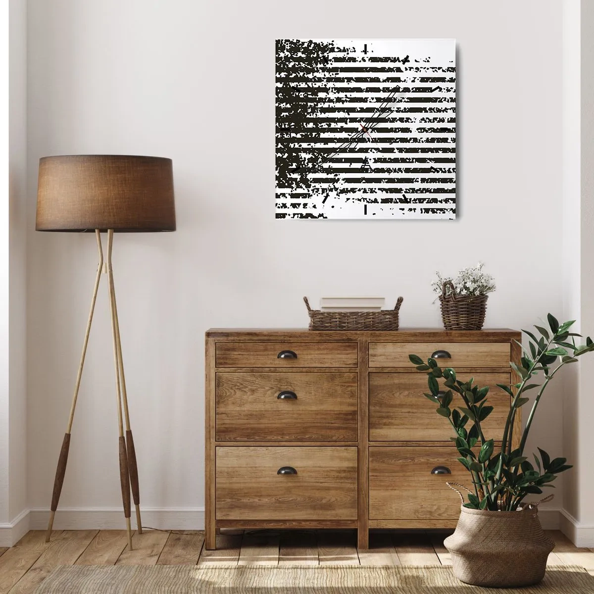 Nástenné hodiny - Rytmus a šum - 30x30 cm