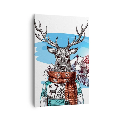 Obraz na plátne - Ani jeleň nemrzne - 80x120 cm