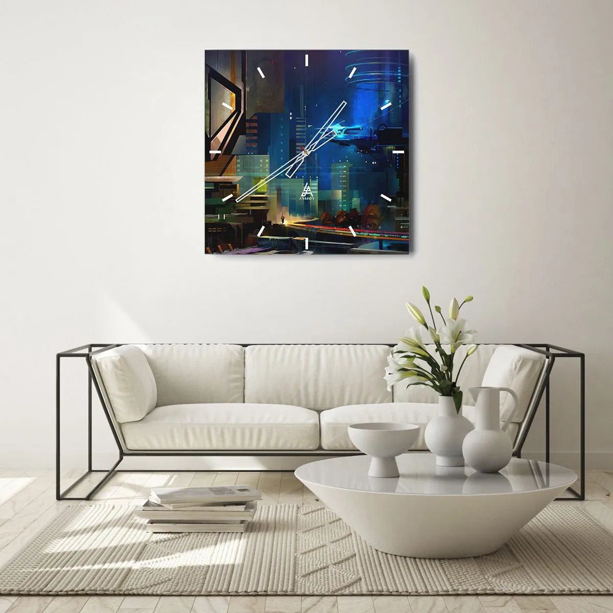 Nástenné hodiny - V blízkej budúcnosti - 40x40 cm