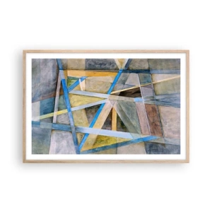Plagát v ráme zo svetlého duba - Priamo alebo diagonálne? - 91x61 cm