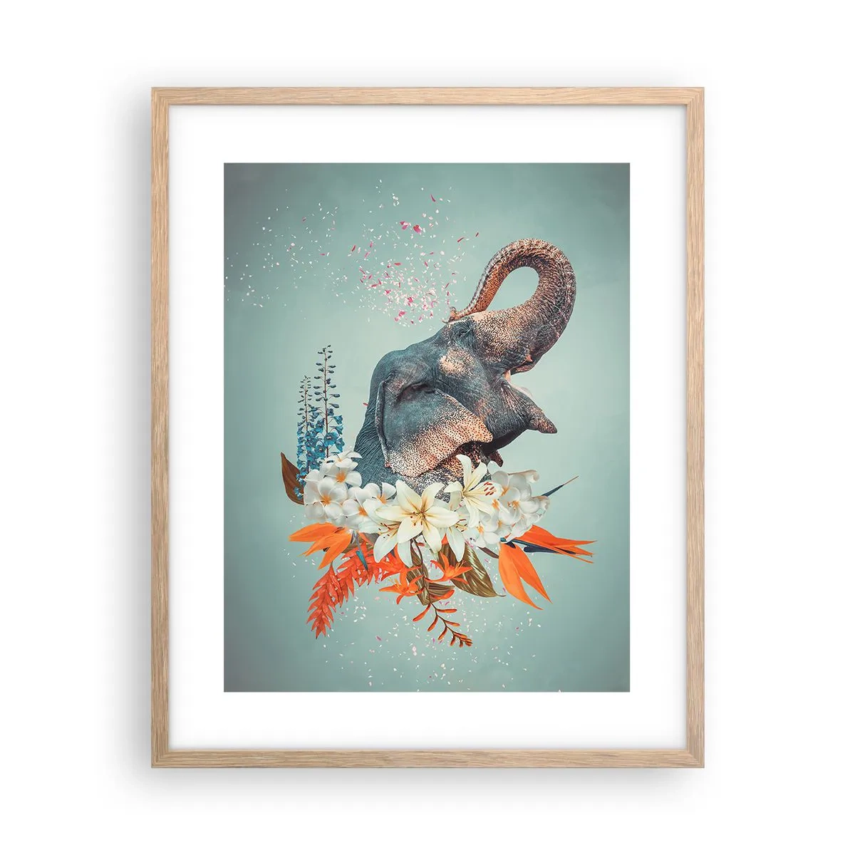 Plagát v ráme zo svetlého duba - Rev radosti - 40x50 cm
