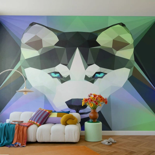 Fototapeta Premium Sand - Spomienka na sneh na severe - Abstrakcia, Zvieratá, Wolf - 100x70 cm