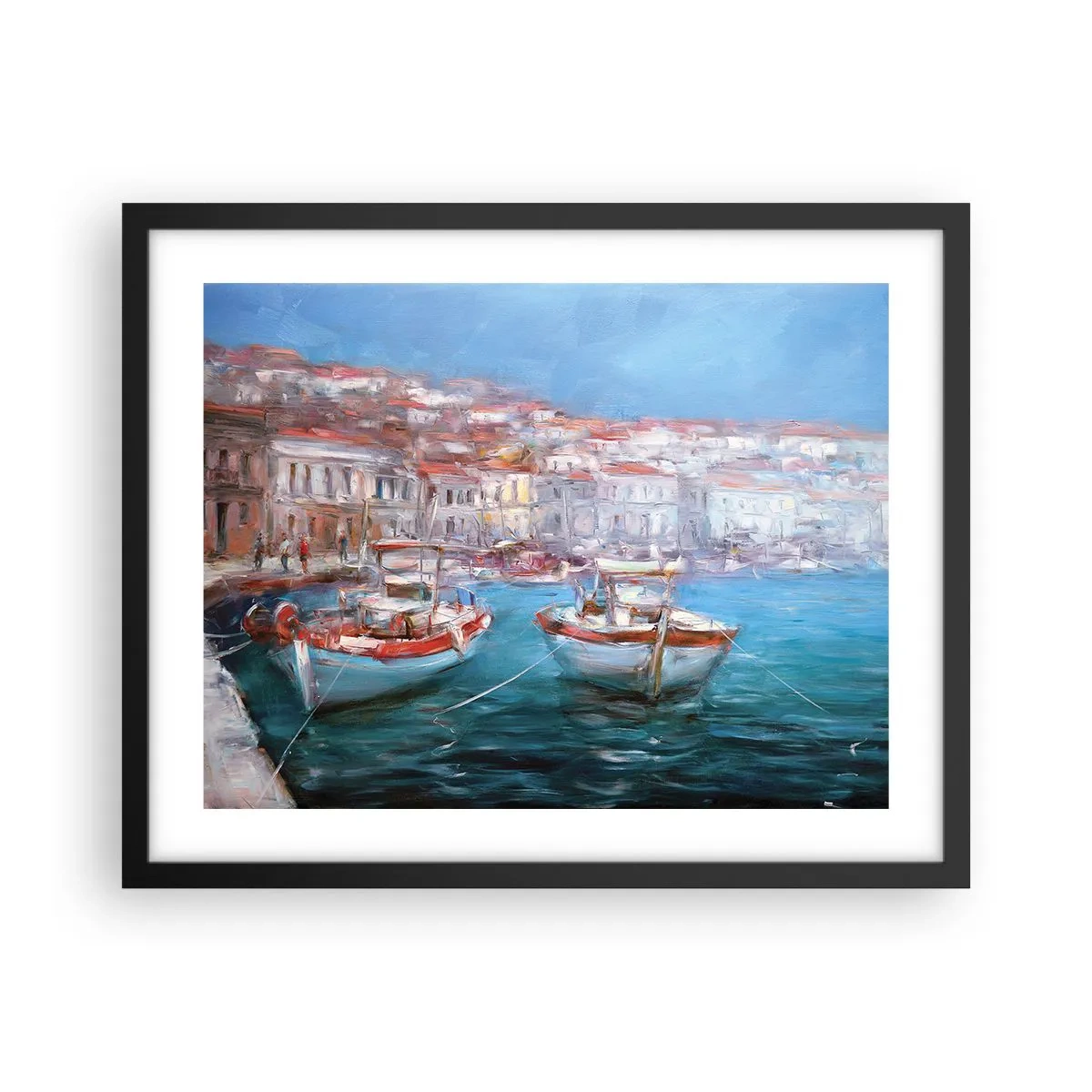 Plagát v čiernom ráme - Taliansky záliv - 50x40 cm