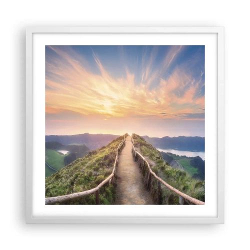 Plagát v bielom ráme - Blízko neba - 50x50 cm