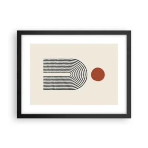 Plagát v čiernom ráme - Magnetizmus tvarov a farieb - 40x30 cm