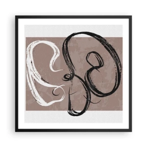 Plagát v čiernom ráme - Kompozícia – hľadanie úplnosti - 60x60 cm