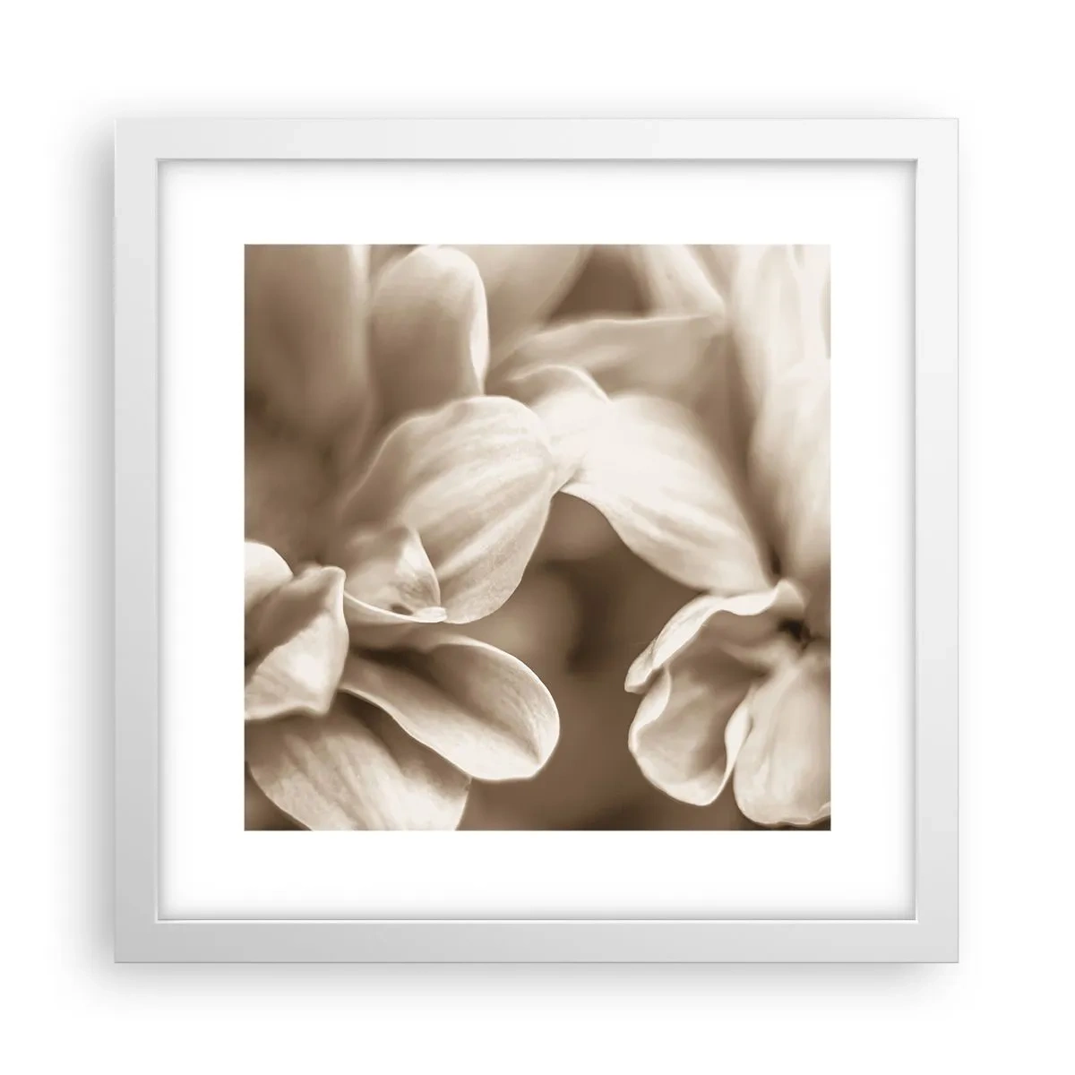Plagát v bielom ráme - Nežné ako úsmev - 30x30 cm