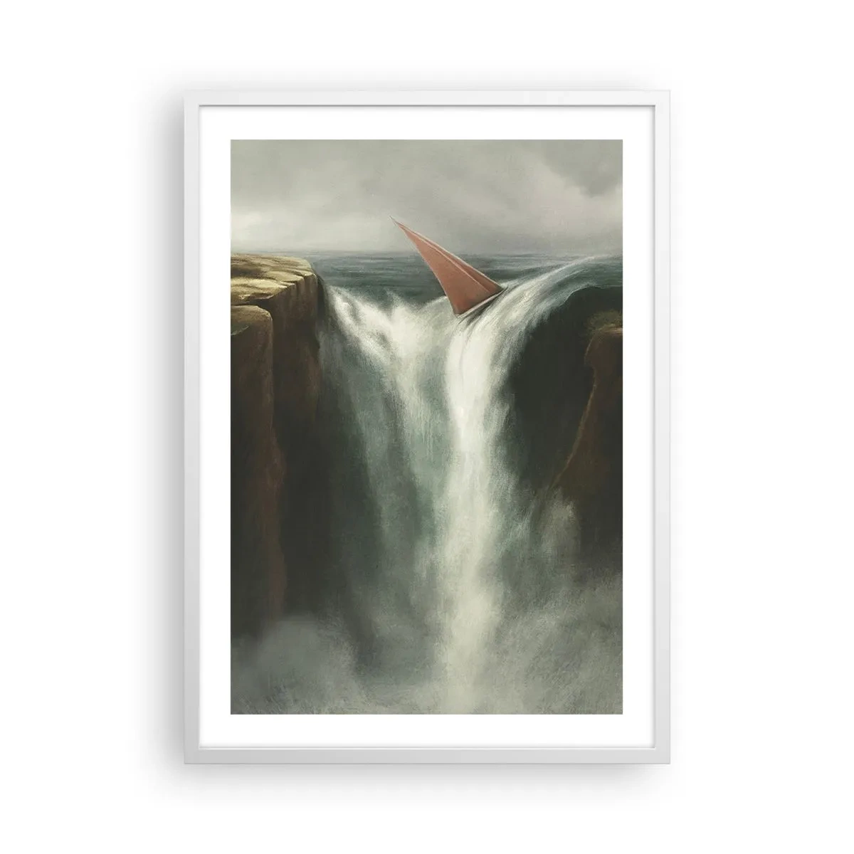 Plagát v bielom ráme - Životné varovanie - 50x70 cm