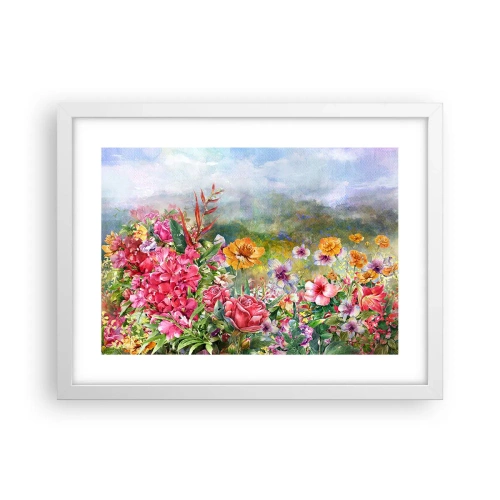 Plagát v bielom ráme - Záhrada, ktorá sa zbláznila - 40x30 cm