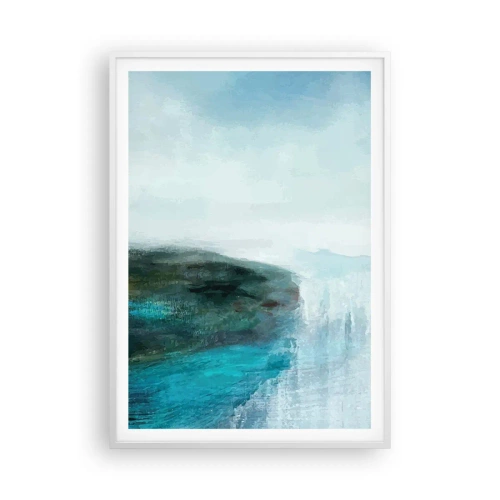 Plagát v bielom ráme - Námorná abstrakcia - 70x100 cm