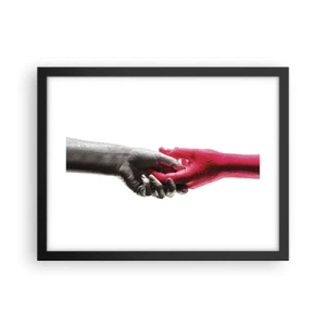 Plagát v čiernom ráme - Spolu aj keď sme odlišní - 40x30 cm