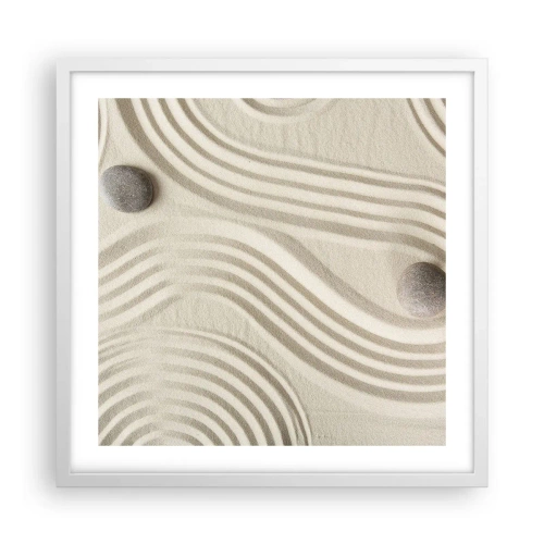 Plagát v bielom ráme - Dotyk tepla - 50x50 cm