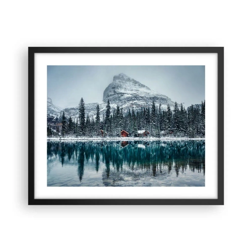Plagát v čiernom ráme - Kanadské útočisko - 50x40 cm