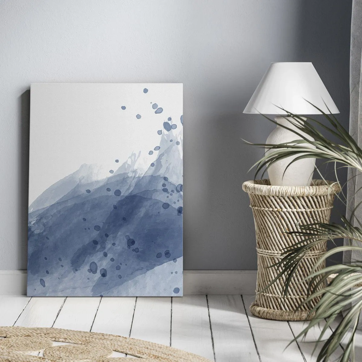 Obraz na plátne - Modrý tyl - 50x70 cm