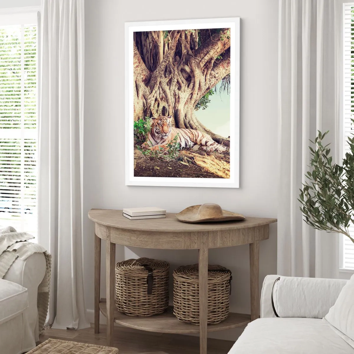 Plagát v bielom ráme - Pohľad z knihy Mojžišovej - 70x100 cm