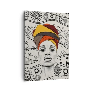 Obraz na plátne - Africký portrét - 50x70 cm