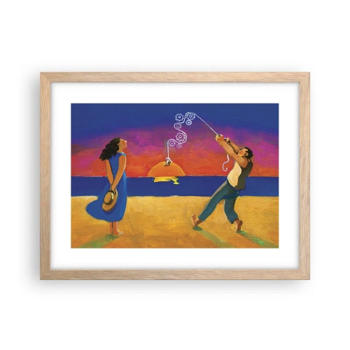 Plagát v ráme zo svetlého duba - Viac ako hviezda z neba - 40x30 cm