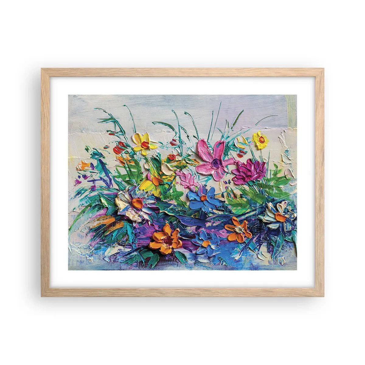 Plagát v ráme zo svetlého duba - Vôbec nie zátišie - 50x40 cm