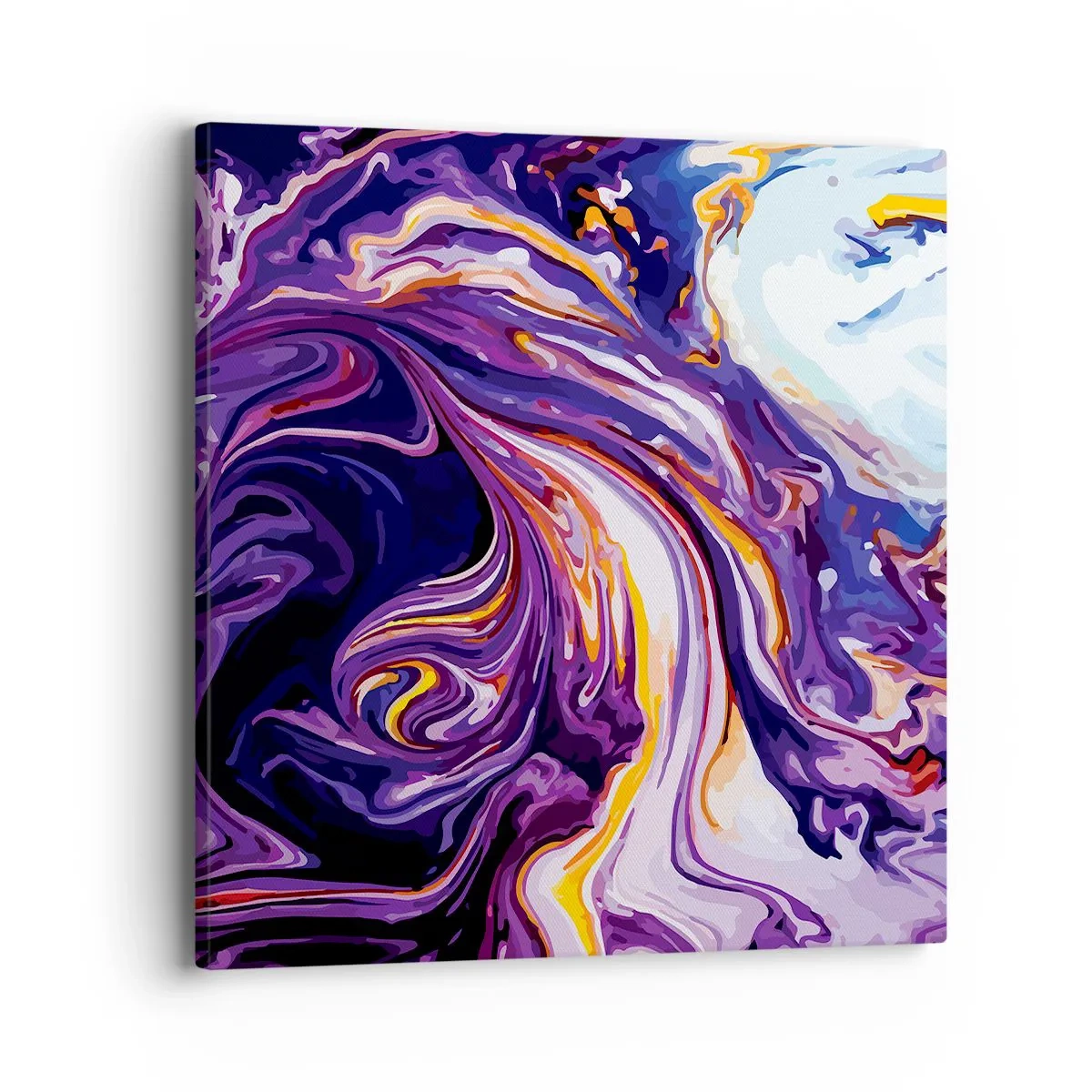 Obraz na plátne - Záhyb priestoru vo fialovej - 40x40 cm