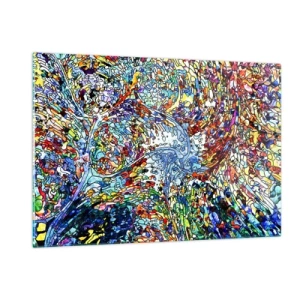 Obraz na skle - Vitráž s kvapkami - 120x80 cm