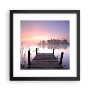 Plagát v čiernom ráme - Z ľaliovej hmly… - 30x30 cm