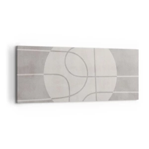 Obraz na plátne - Kruhovo a priamo - 120x50 cm