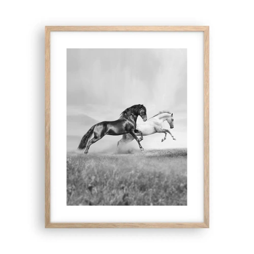 Plagát v ráme zo svetlého duba - Anjeli a démoni - 40x50 cm