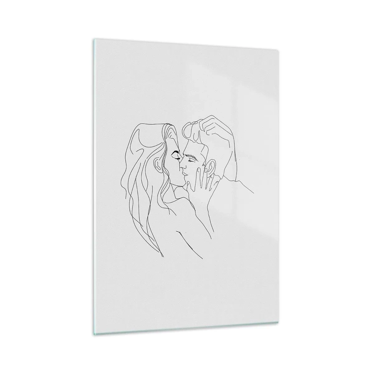 Obraz na skle - Jedným ťahom - 50x70 cm