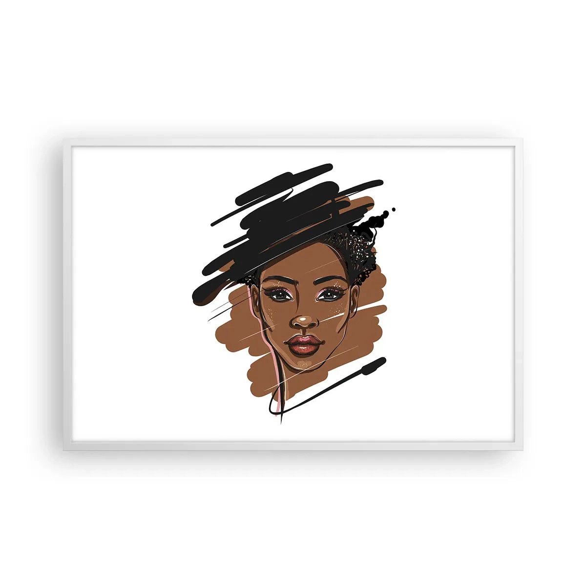 Plagát v bielom ráme - Sladká ako čokoláda - 91x61 cm