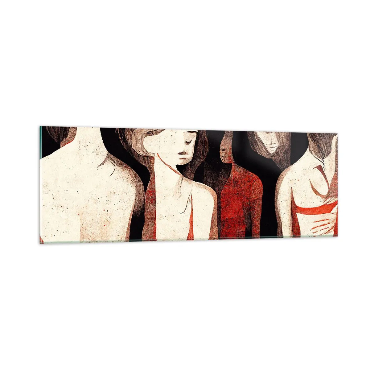 Obraz na skle - Madony z temnoty - 90x30 cm
