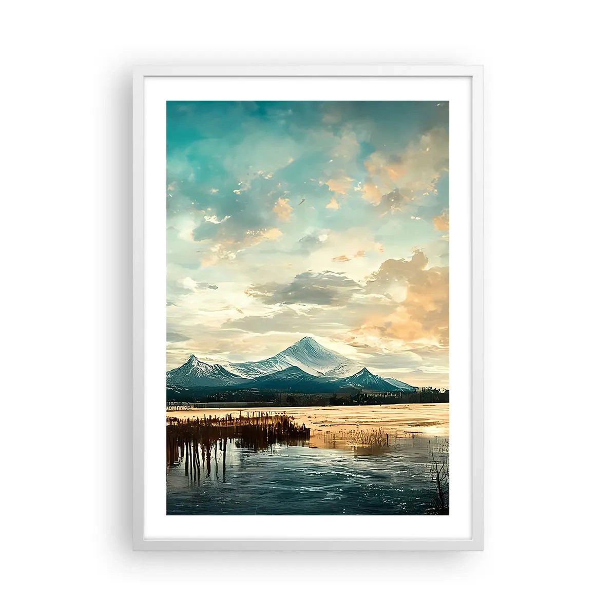 Plagát v bielom ráme - Pod ochranou neba - 50x70 cm