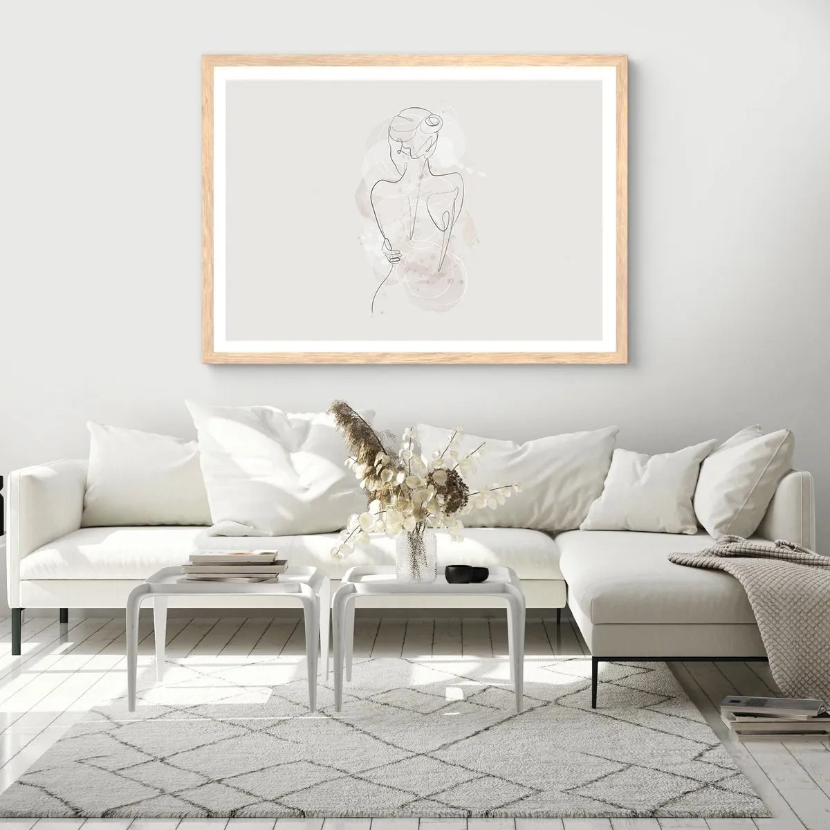 Plagát v ráme zo svetlého duba - Ako citlivý nástroj - 100x70 cm