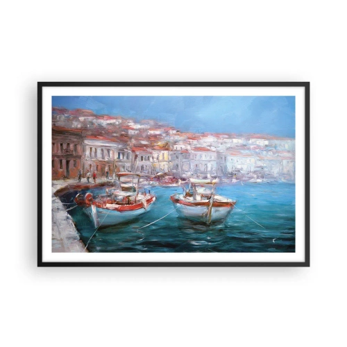 Plagát v čiernom ráme - Taliansky záliv - 91x61 cm