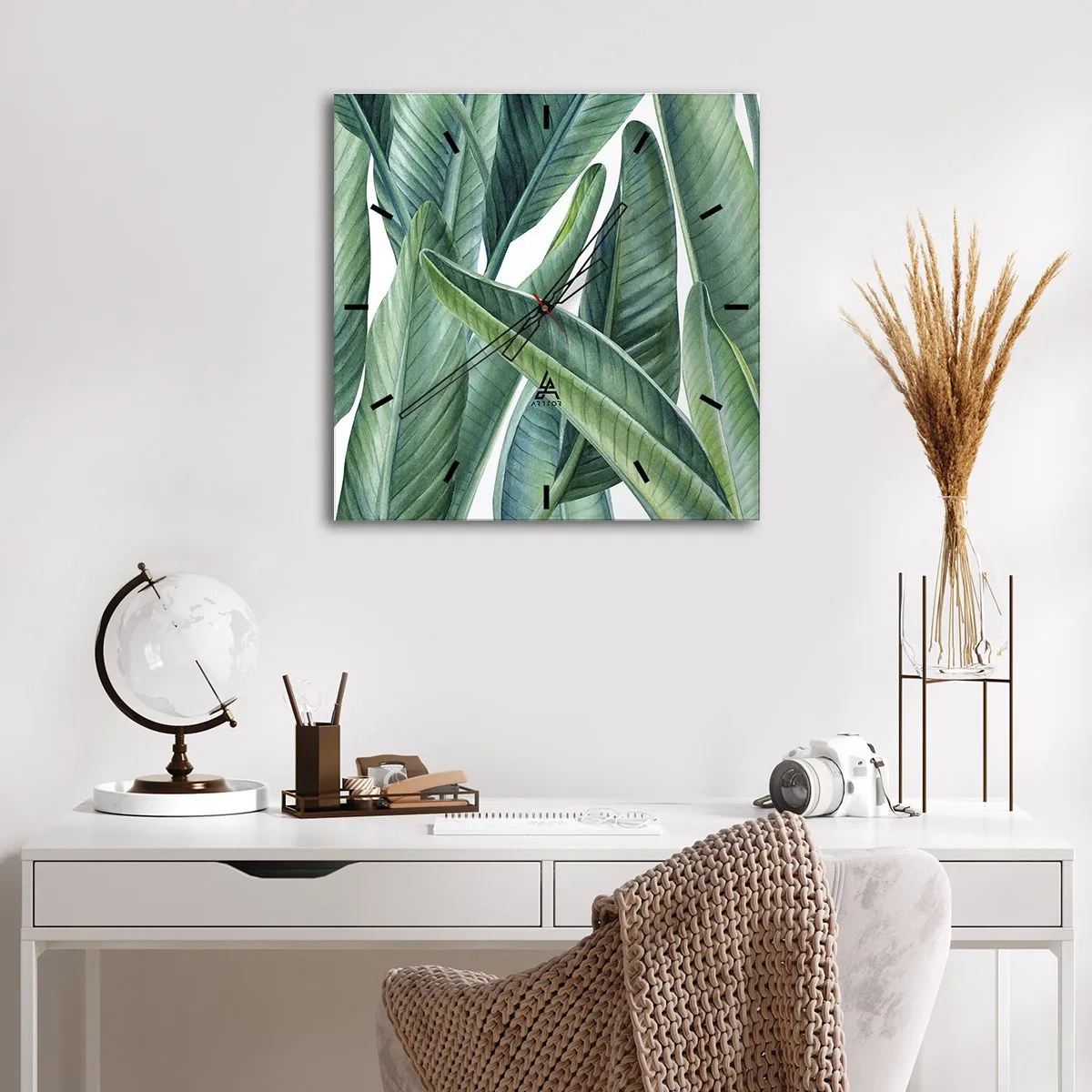 Nástenné hodiny - Proste zelená - 40x40 cm