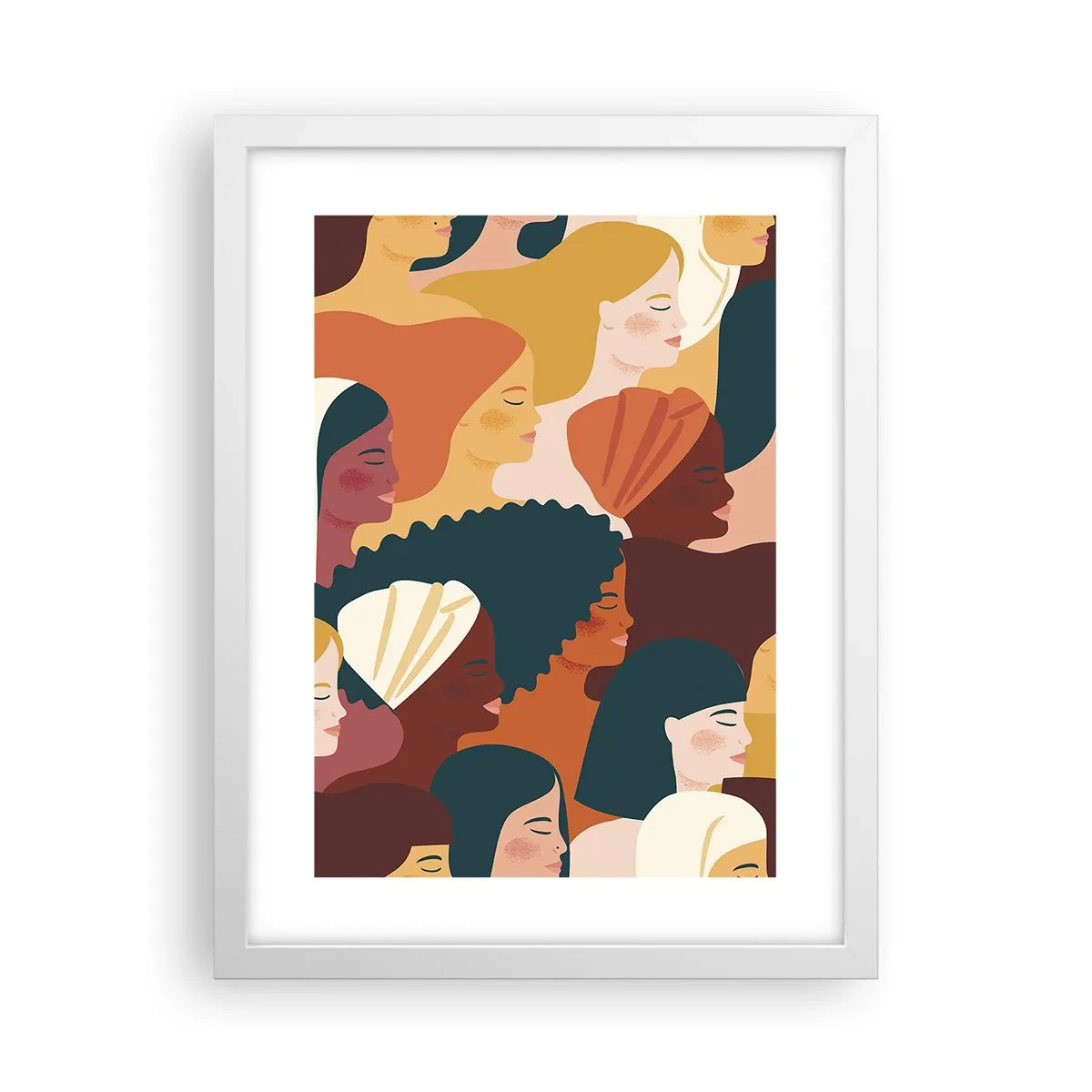 Plagát v bielom ráme - Iba ženskosť - 30x40 cm