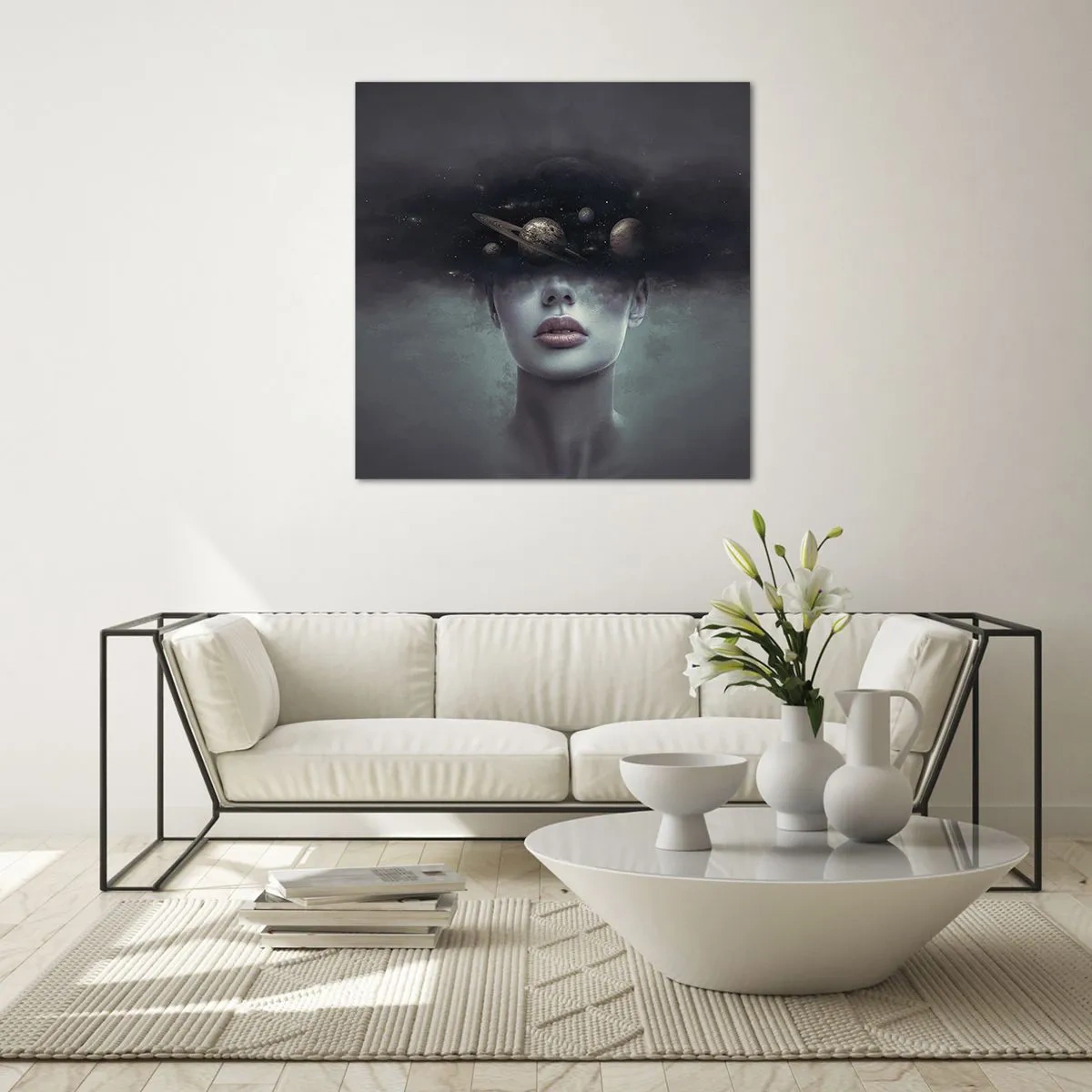 Obraz na skle - A planéty… - 40x40 cm