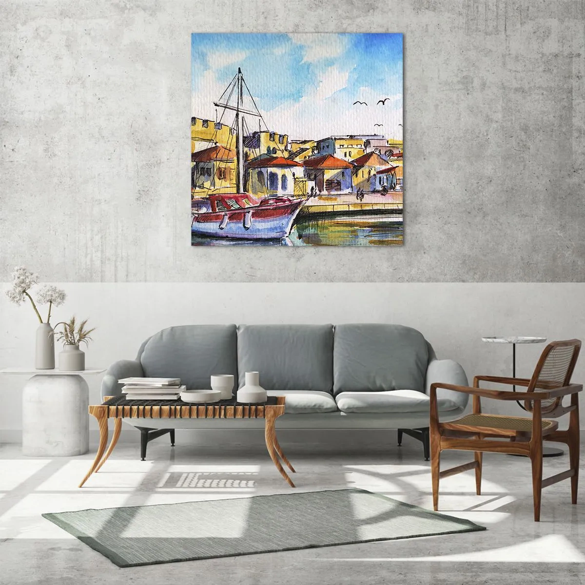 Obraz na skle - Dúhové popoludnie - 70x70 cm