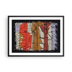 Plagát v čiernom ráme - Spontánna kompozícia - 70x50 cm