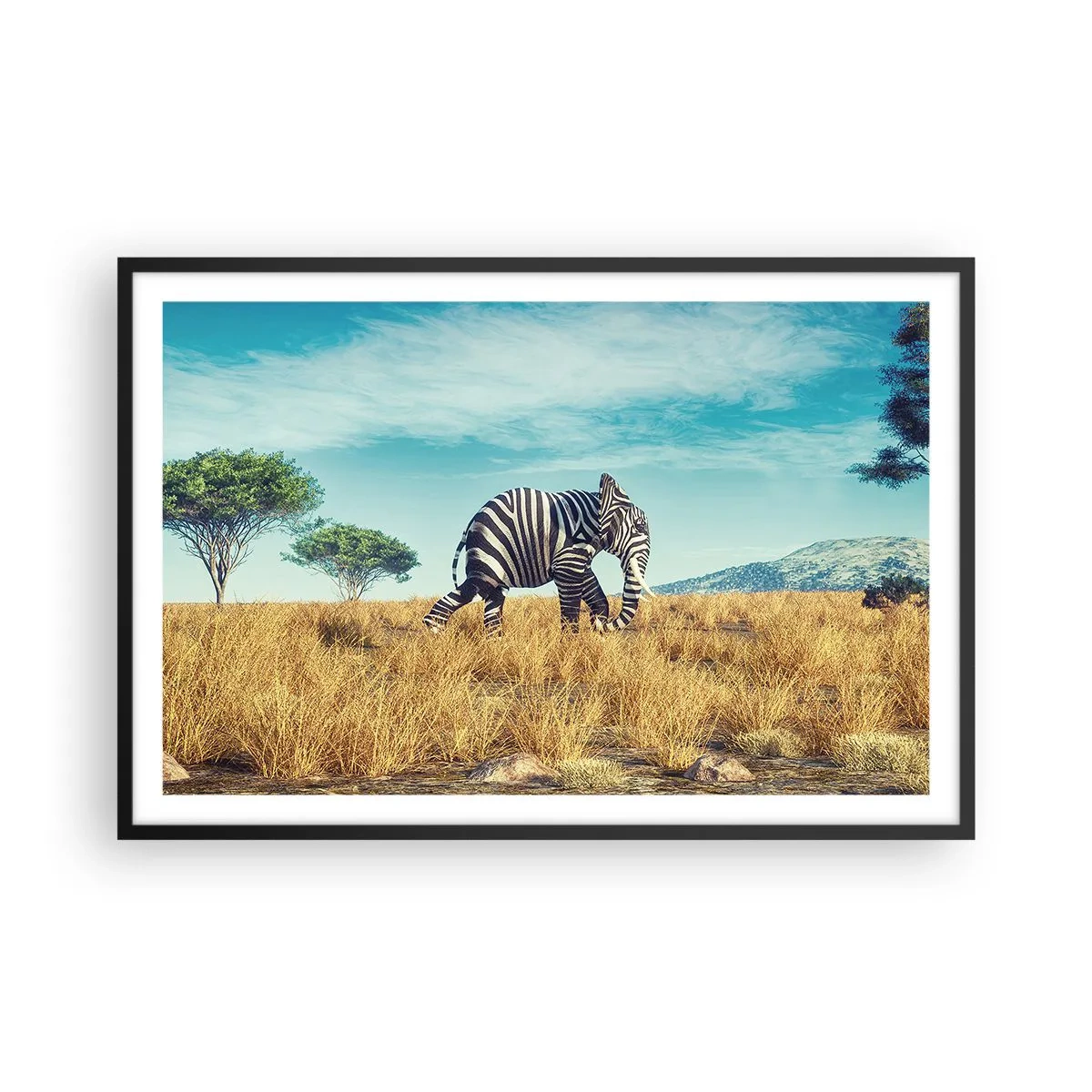 Plagát v čiernom ráme - Šedá už nie je v móde - 91x61 cm