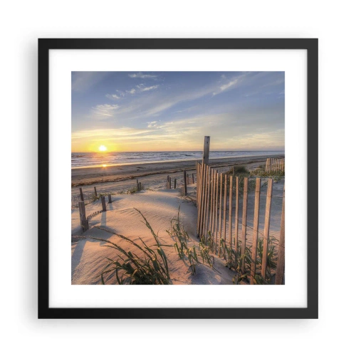 Plagát v čiernom ráme - Odlesk a tieň vetra - 40x40 cm