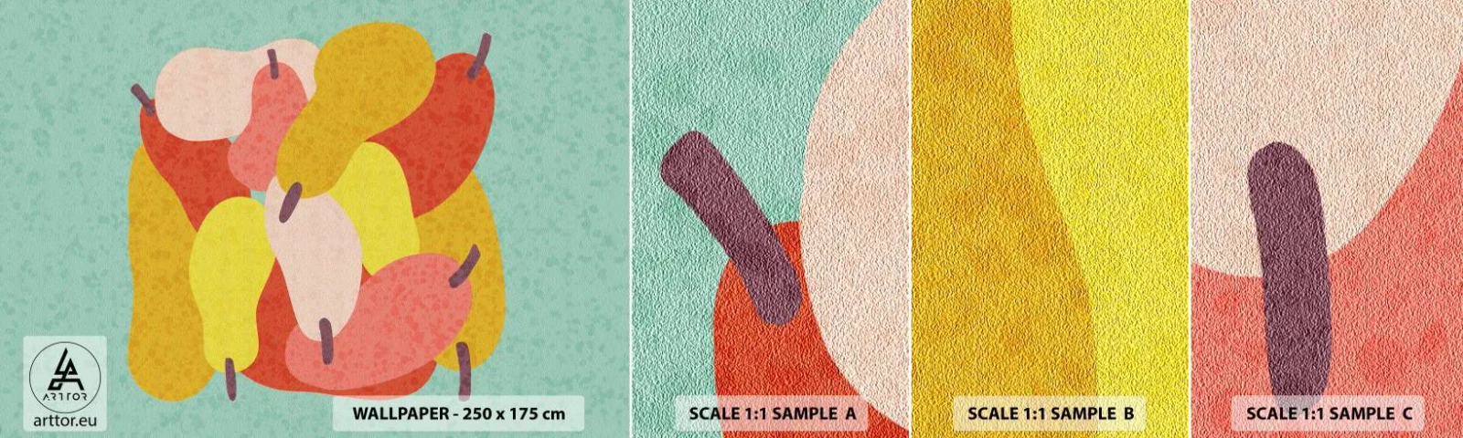 Vzorka Fototapeta Standard Eco - Ochutnajte letné slnko - Ovocie, Hrušky, Zdravie - 100x30 cm