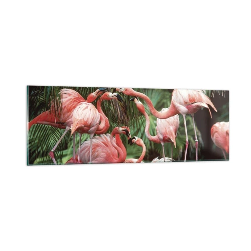 Obraz na skle - Popoludňajšie klebety - 90x30 cm