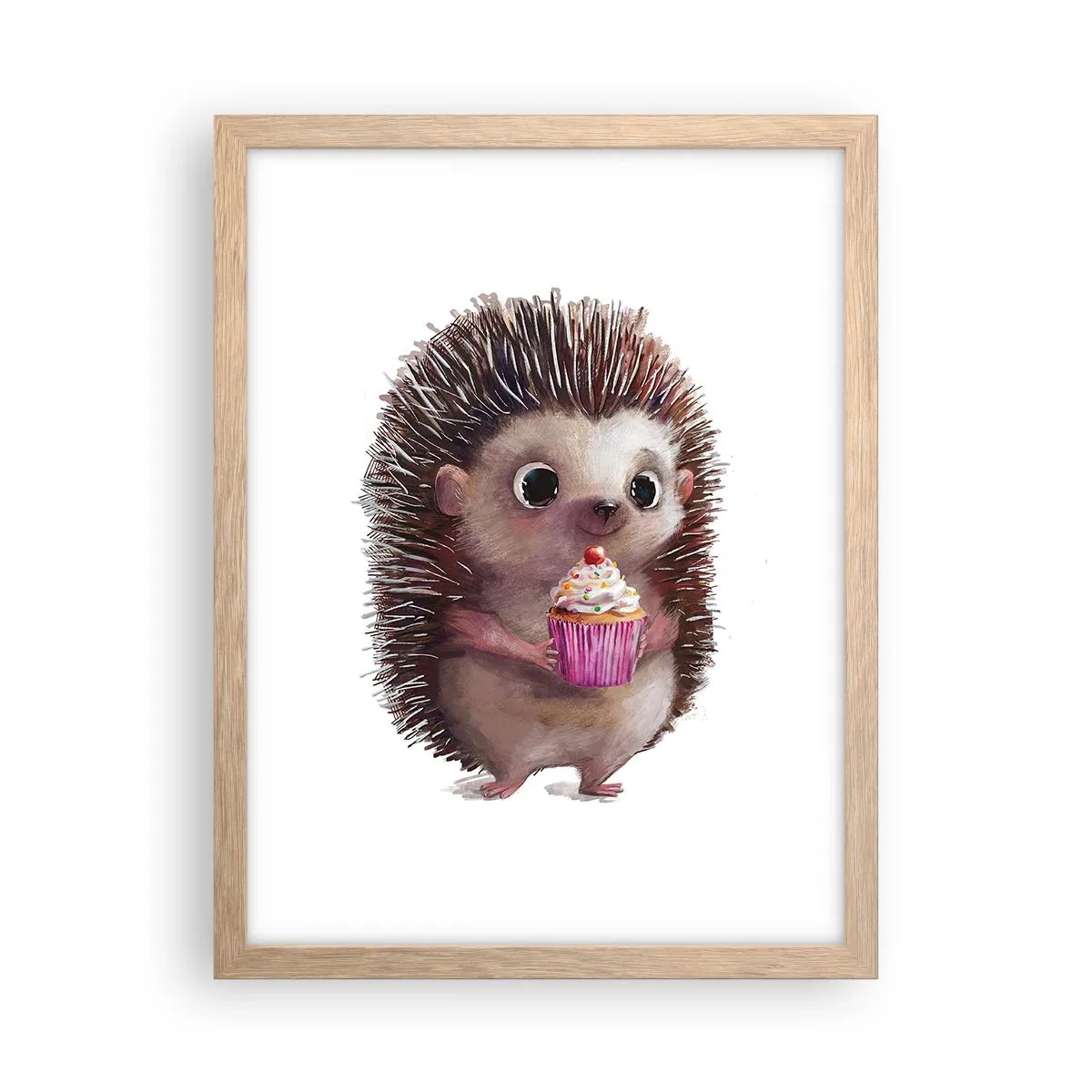 Plagát v ráme zo svetlého duba - Oslava je každý deň - 30x40 cm