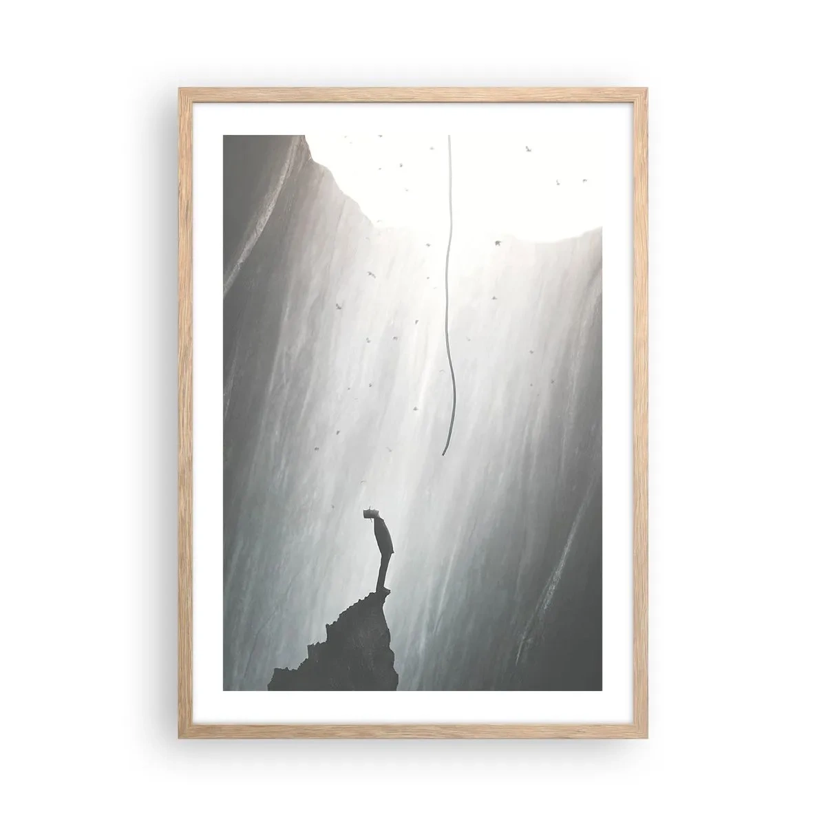 Plagát v ráme zo svetlého duba - Vždy máte na výber - 50x70 cm