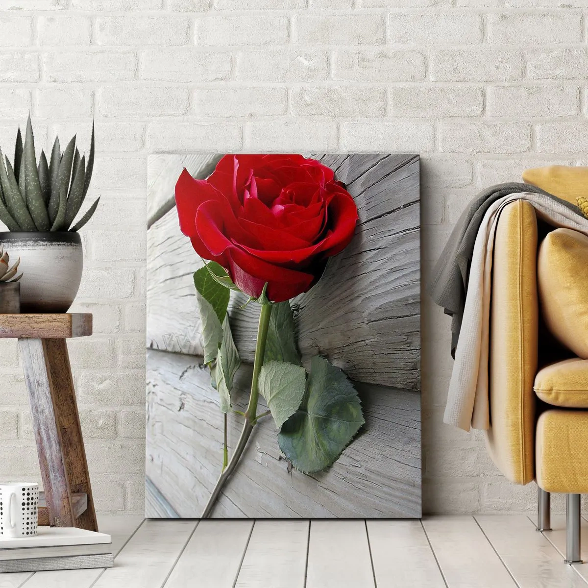 Obraz na plátne - Štúdia v šarlátovej - 45x80 cm