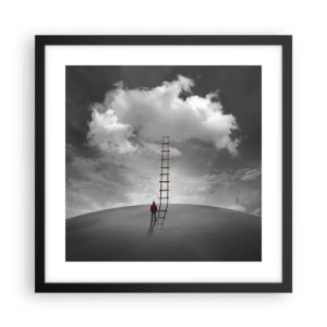 Plagát v čiernom ráme - Všetko je možné - 40x40 cm