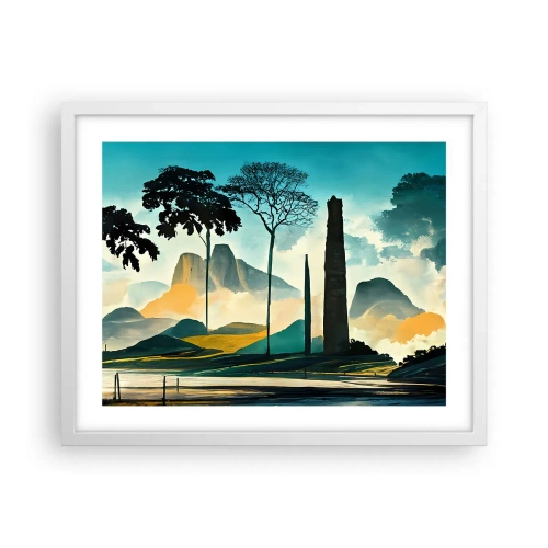 Plagát v bielom ráme - Vyššie a vyššie - 50x40 cm