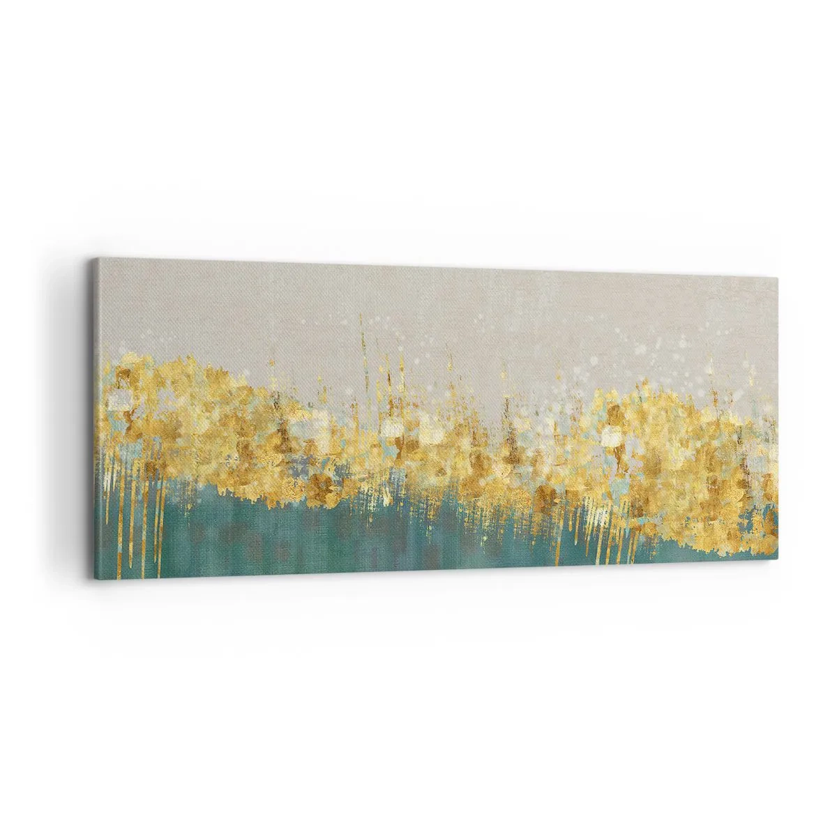 Obraz na plátne - Zlatá hranica - 100x40 cm