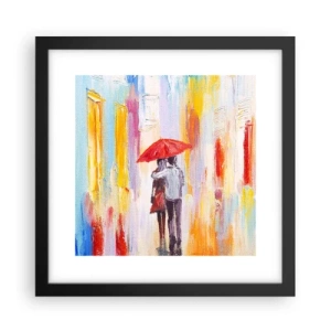 Plagát v čiernom ráme - Nech prší ďalej - 30x30 cm