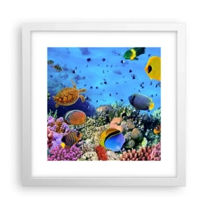 Plagát v bielom ráme - Čo vieme o živote… - 30x30 cm